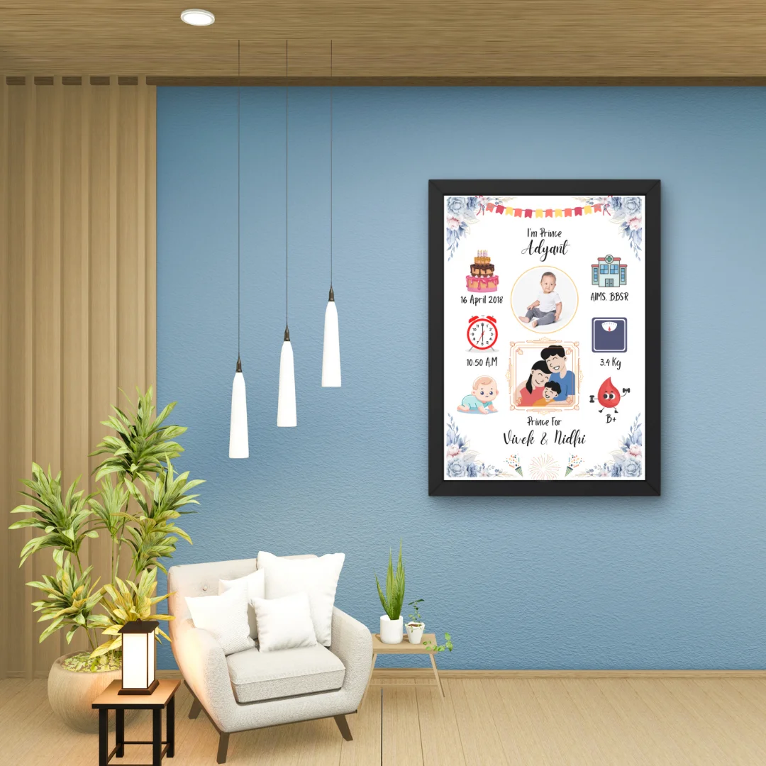 Personalized Baby Birth Stats Photo Frame – Custom Baby Details Memory Frame for Newborn Boys & Girls - Image 4