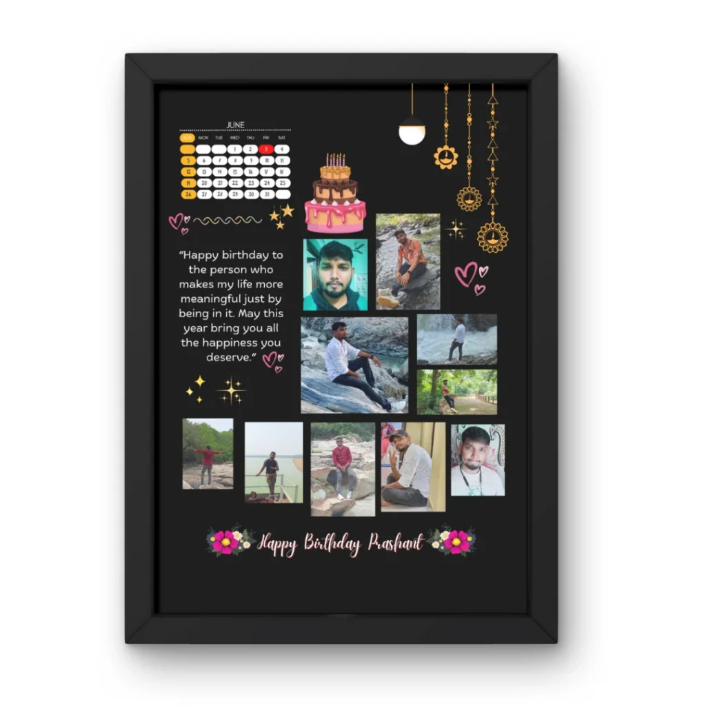 Personalized Birthday Memory Collage Frame
