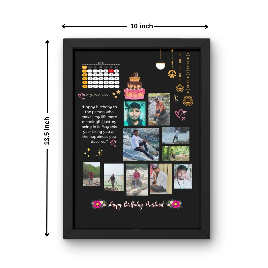Personalized Birthday Memory Collage Frame - Image 2